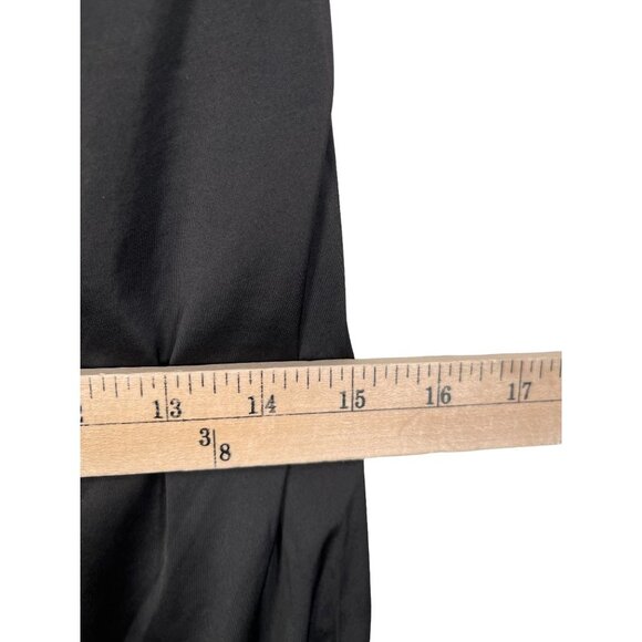 ZARA ORGANZA SATIN EFFECT DRESS One Shoulder black sz S - Picture 8 of 13